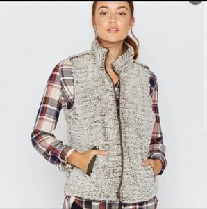 Thread + Supply Full Zip Sherpa Vest Small